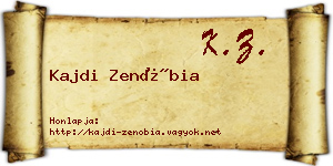 Kajdi Zenóbia névjegykártya